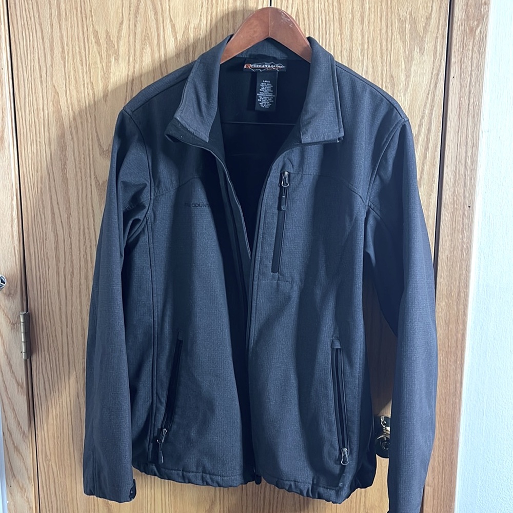 Free Country Base Camp Softshell Jacket multiple pockets Polyester men’s large